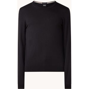 HUGO BOSS Leno-P fijngebreide pullover van scheerwol