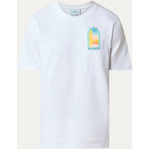 Casablanca T-shirt van biologisch katoen met logo- en backprint
