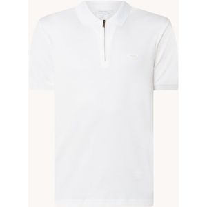 Calvin Klein Regular fit polo met logo en halve rits