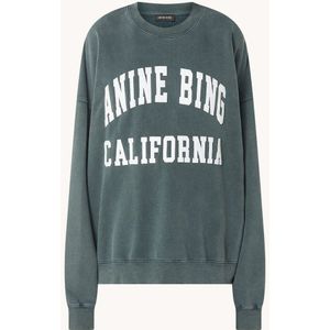Anine Bing Miles oversized sweater met logoprint
