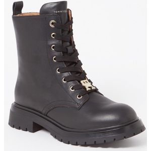 Tommy Hilfiger Biker boot van leer met logo