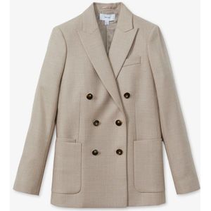 Reiss Harriet double-breasted blazer in wolblend