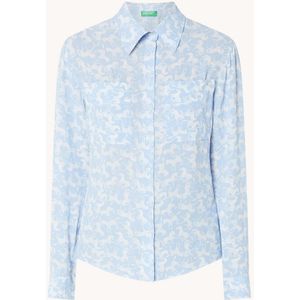 Benetton Blouse van satijn met print