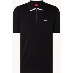 HUGO BOSS Dalomino regular fit polo met logo en halve rits