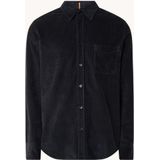 HUGO BOSS Relegant regular fit overshirt van corduroy met borstzak