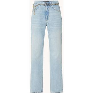 Maje High waist straight leg jeans met ceintuur