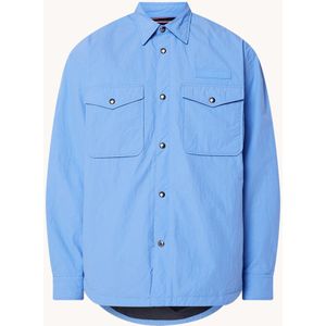 Tommy Hilfiger Blue spell overshirt met borstzakken en logo