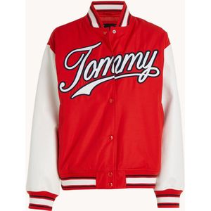 Tommy Hilfiger Bomberjack met logoborduring en details van imitatieleer