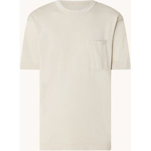 Boggi Milano Fijngebreid T-shirt met borstzak