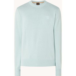 HUGO BOSS Kanovano fijngebreide pullover in kasjmierblend met logo