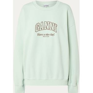 Ganni Isoli sweater van biologisch katoen met logoprint