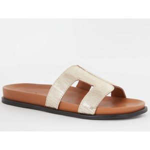 Dune London Loupa slipper van leer