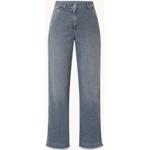 Penn & Ink High waist straight leg jeans met gekleurde wassing