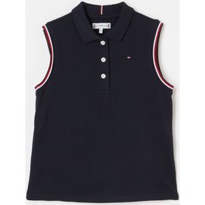 Tommy Hilfiger Mouwloze polo van piqué katoen met logo