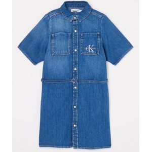 Calvin Klein Jurk van chambray met logoborduring