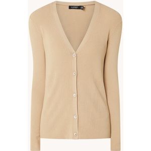 Ralph Lauren Ribgebreid vest met stretch