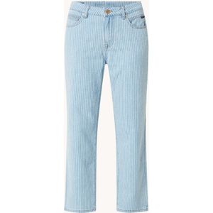 Summum Zoë high waist slim fit jeans met streepprint