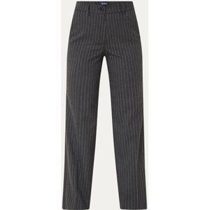 Gardeur Franca high waist straight fit pantalon met krijtstreep en steekzakken