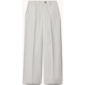 Reiss Lori high waist wide fit pantalon in linnenblend