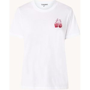 Ganni T-shirt van biologisch katoen met print
