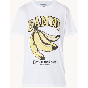 Ganni Banana T-shirt met logoprint