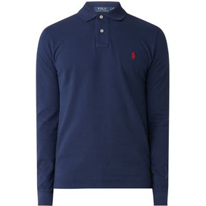 Ralph Lauren Slim fit polo van piqué katoen met lange mouw