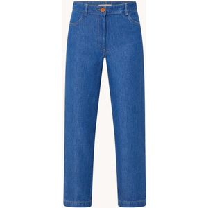 Sessùn Nica high waist straight leg cropped jeans van lyocell