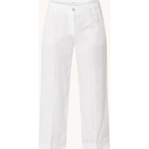 BRAX Maine mid waist wide fit cropped culotte van linnen