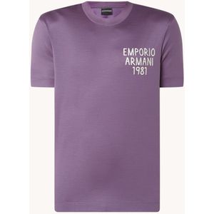 Emporio Armani T-shirt in lyocellblend met logoborduring