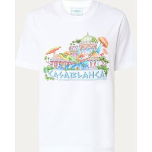 Casablanca T-shirt van biologisch katoen met logoprint