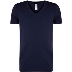 Hanro T-shirt met stretch en V-hals