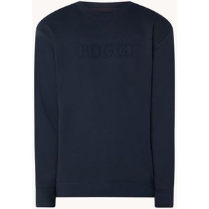 Boggi Milano Sweater met logo en stretch