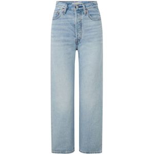 Levi's Ribcage high waist straight leg cropped jeans met lichte wassing