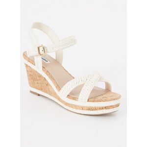 Dune London Wide Fit Kelisa sleehak met raffia details