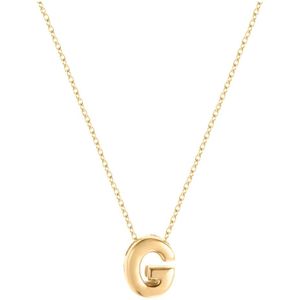 Diamond Point Geelgouden collier Alphabet