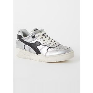 Diadora B560 Used sneaker van leer met metallic finish