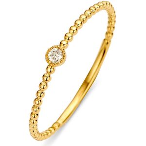 Diamond Point Ring van 14 karaat geelgoud met 0.03 ct diamant Joy