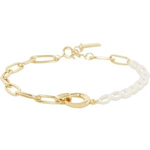 Ania Haie Pearl Chunky Link Chain armband verguld