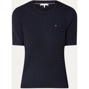 Tommy Hilfiger Kabelgebreide top met logoborduring