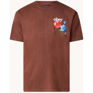 Obey Together T-shirt met logo- en backprint