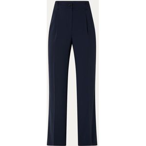 Claudia Sträter High waist straight fit pantalon met steekzakken