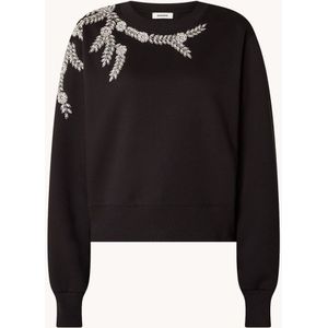 Sandro Cropped sweater met strass