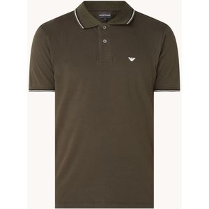 Emporio Armani Regular fit polo van piqué katoen met getipte boorden