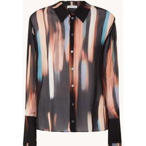 Vanilia Semi-transparante blouse met print