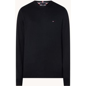 Tommy Hilfiger Fijngebreide pullover in kasjmierblend met logoborduring