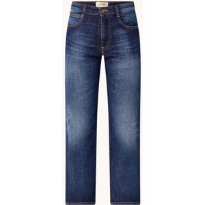 Sessùn Marino high waist straight leg cropped jeans met donkere wassing
