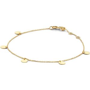 Jackie 14K Gold Disc bedelarmband van 14 karaat geelgoud