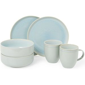 Villeroy & Boch Serviesset Crafted - Blueberry turquoise - 6-Delig