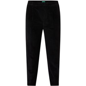 Benetton High waist tapered cropped pantalon van corduroy