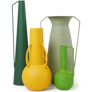 POLSPOTTEN Roman Green vaas set van 4